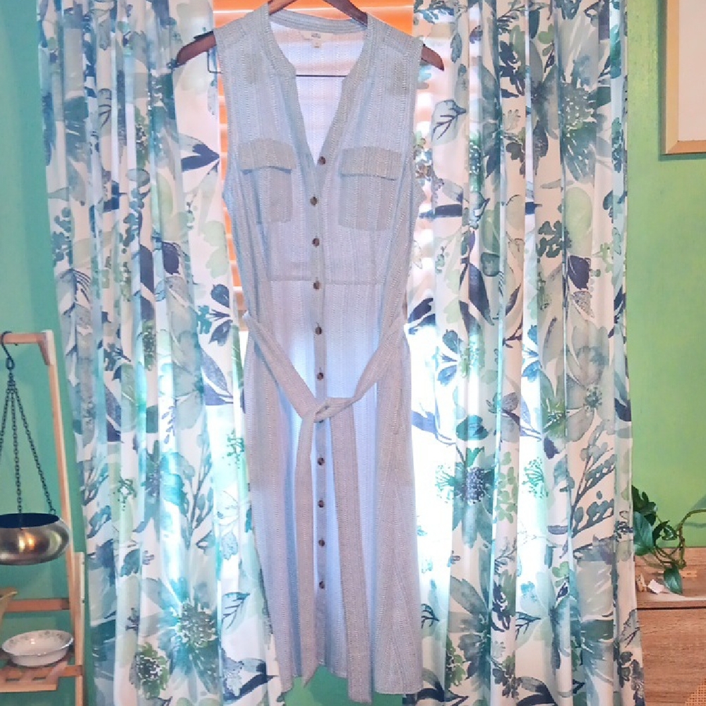 Croft & Barrow Blue Patterned Top